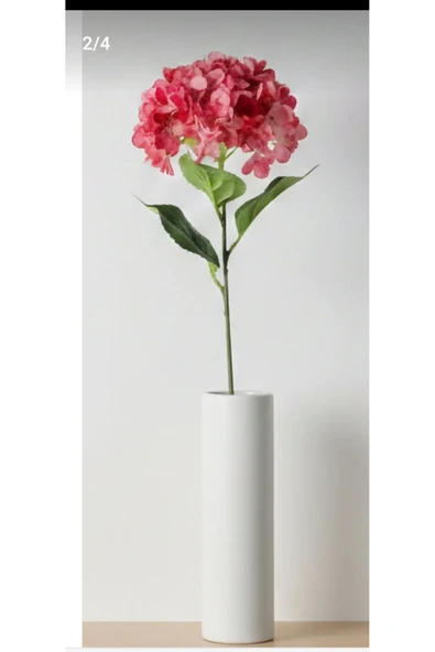 yapay çiçek evi 1 adet 75 cm pembe bordo ıslak ortanca ev dekor süs vazo ürün görseli 1
