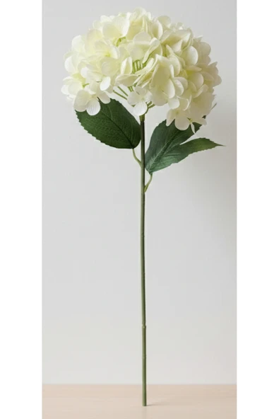 yapay çiçek evi 1 adet 75 cm ekru beyaz ıslak ortanca ev vazo dekor süsü ürün görseli 1