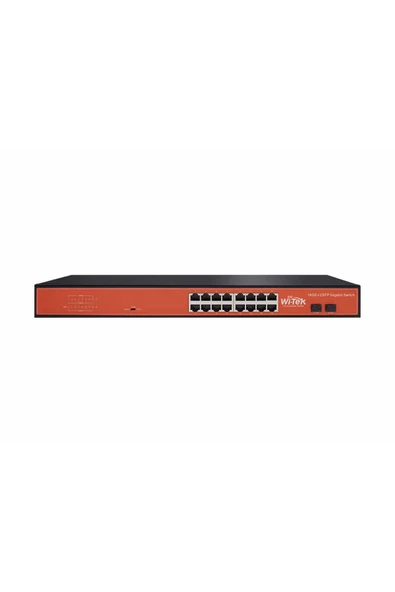 WI-TEK WI-SG116F 16GE+2SFP FULL GİGA RACK-MOUNTABLE ETHERNET SWITCH ürün görseli 1