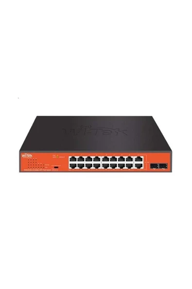 AREY TEKNOLOJİ WI-TEK 16port 197w FULL PoE WI-PS318GFH GIGABIT 2X SFP Yönetilemez Switch ürün görseli 1