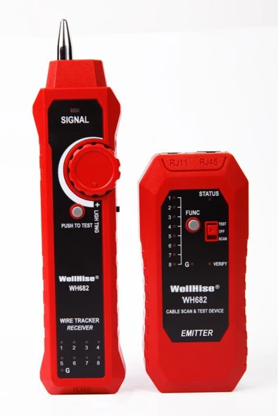 Wellhise WH682 Kablo Bulucu Kablo Test Cihazı BiliBili Wire Tracker Çantalı ürün görseli 1