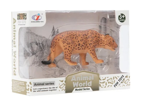 Kutulu Model Figür Hayvan Kurt Leopar - Resim 2