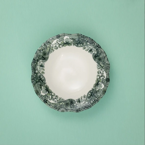 Fecra Vintage Emerald Bowl Kase 25 Cm - Resim 5