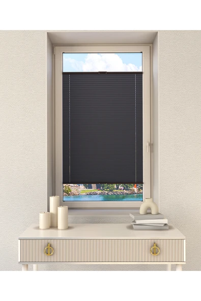 Trend Plise Perde Antrasit Plise Katlanır Cam Balkon Perdesi - Ofis Perdesi - Salon Perdesi 39 ürün görseli 1