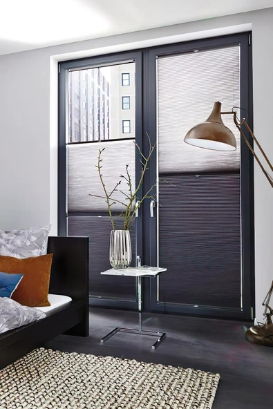 TREND STOR PERDE Plise Gece Gündüz Katlanır Cam Balkon Perdesi - Ofis Perdesi - Mutfak Perdesi - Salon Perdesi ürün görseli 1