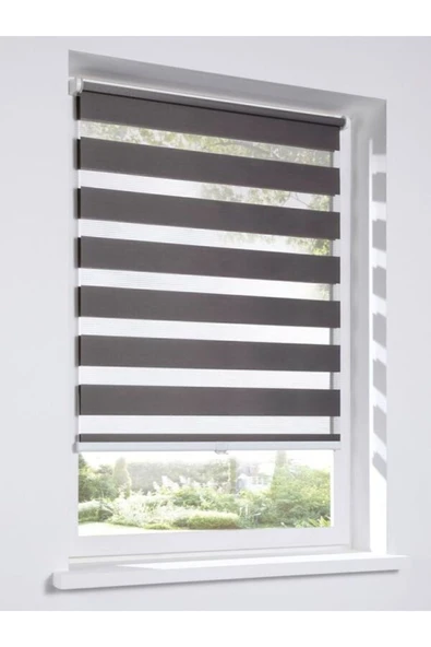 Kidmex Antrasit Bambu Zebra Stor Güneşlik Perde ürün görseli 1