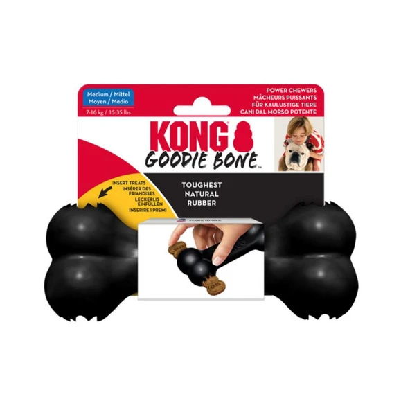 Kong Extreme Goodie Bone Kemik Şeklinde Çok Amaçlı Köpek Oyuncağı Ultra Sert M ürün görseli 1
