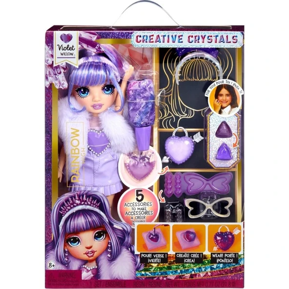 Rainbow High Kristal Serisi Bebekleri Violet Willow - Resim 4