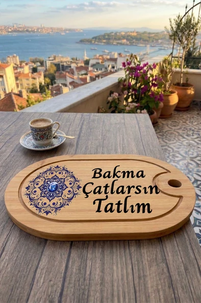 Havalı Sözler Temalı Afilli Kahve Sunum Tablası ürün görseli 1