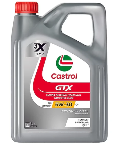 Castrol GTX 5W-30 C4 4 lt Motor Yağı ürün görseli 1