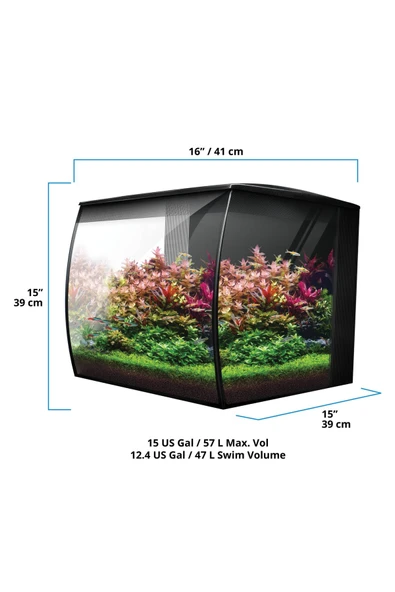 Fluval Flex 2.0 Akvaryum Siyah 57L - Resim 6