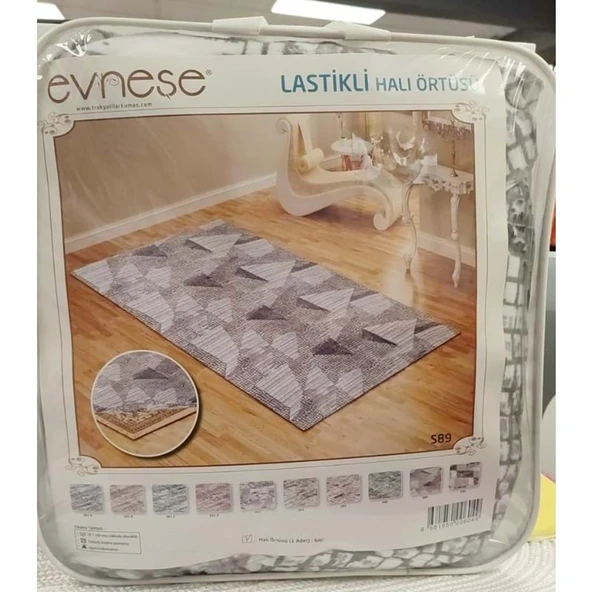 Evneşe 6m2 Lastikli Halı Örtüsü Desenli S89 ürün görseli 1