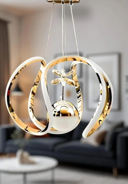 LZY Avize Store Tek Toplu Amissos Gold Avize Salon, Yemek Masası, Mutfak, Antre ve Çocuk Odası Aydınlatma ürün görseli 1
