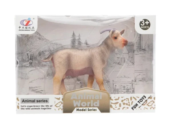 Kutulu Model Figür Hayvan Sakallı Keçi 7 cm ürün görseli 1