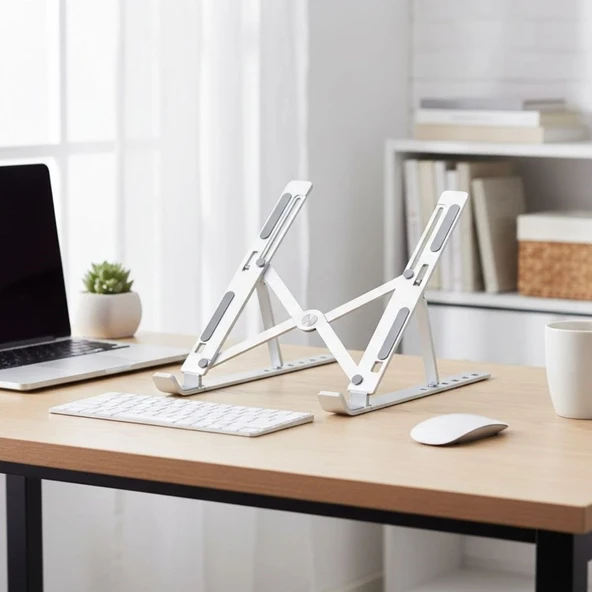 Plastik Katlanır Tablet Standı – Ayarlanabilir Açılı, Taşınabilir Masaüstü Telefon ve Tablet Tutucu Stand (4915) ürün görseli 1