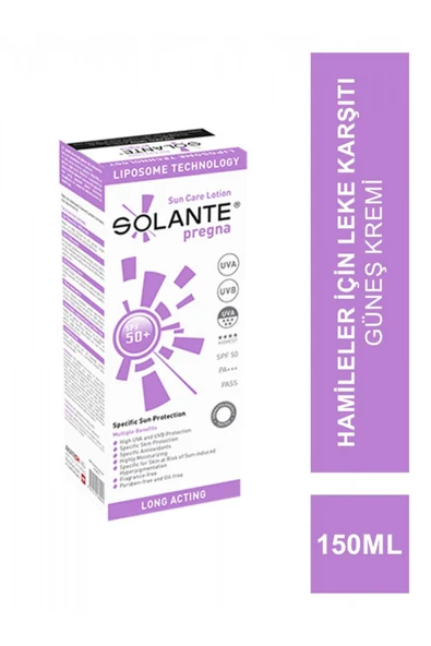 Solante Pregna Hamilelere Özel Güneş Losyonu Spf50 150 ml ürün görseli 1