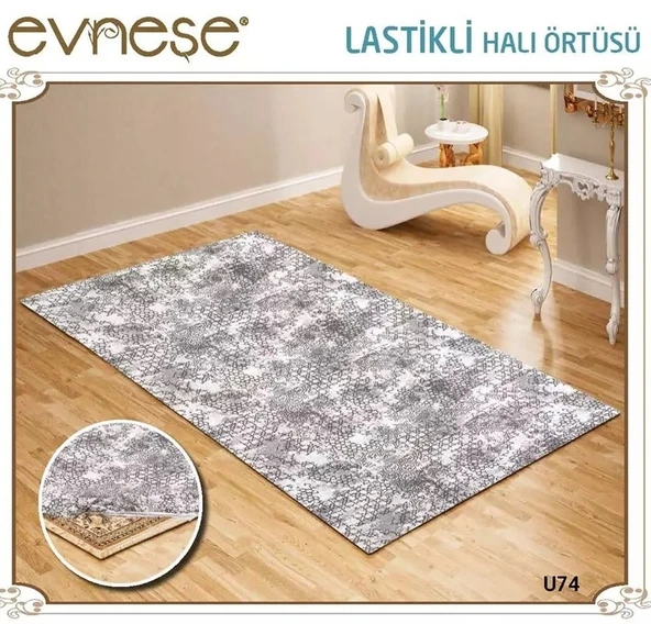 Evneşe 6m2 Lastikli Halı Örtüsü Desenli U74 - Resim 2