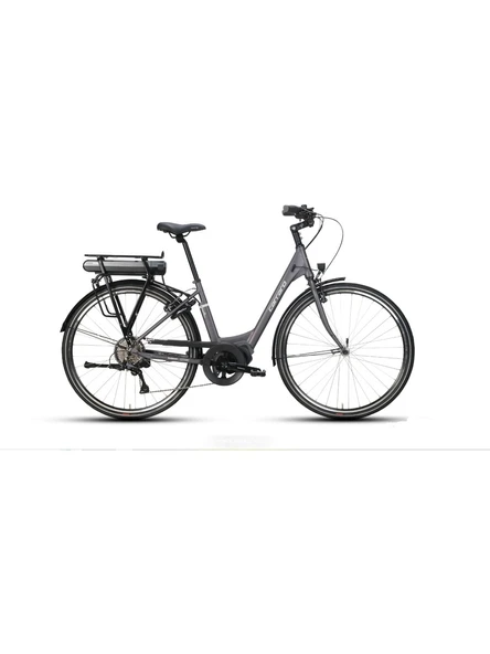 Carraro E-Power Ltd 28 Jant 8 Vites V Fren Elektrikli Şehir Bisikleti Mat Antrasit Gümüş 450H ürün görseli 1