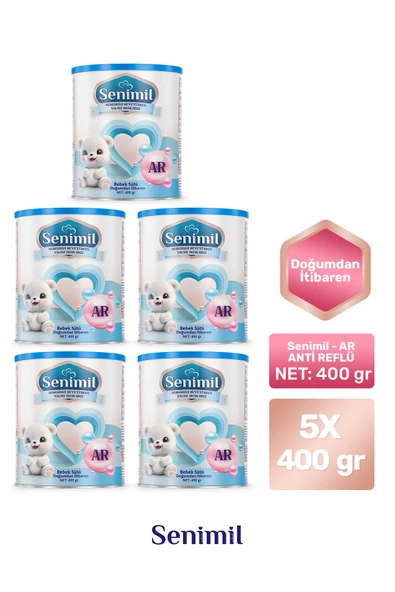 SENİMİL ANTİ-REFLÜ (AR) BEBEK SÜTÜ 400 GR  5 Lİ AVANTAJ PAKETİ ürün görseli 1