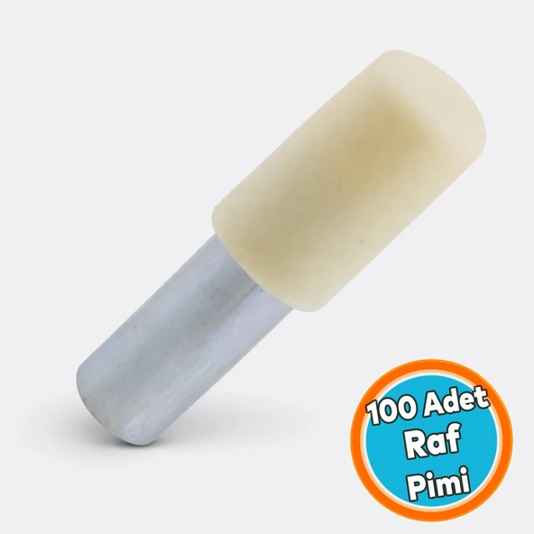 (100 ADET) Raf Pimi Plastik Başlı Cam Tutucu Çivisi Mobilya Dolap Pimi Krem ürün görseli 1