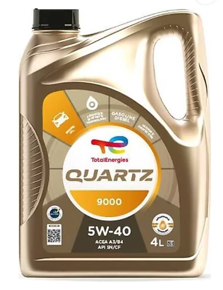 Total Quartz 9000 5W-40 4 lt Motor Yağı ürün görseli 1