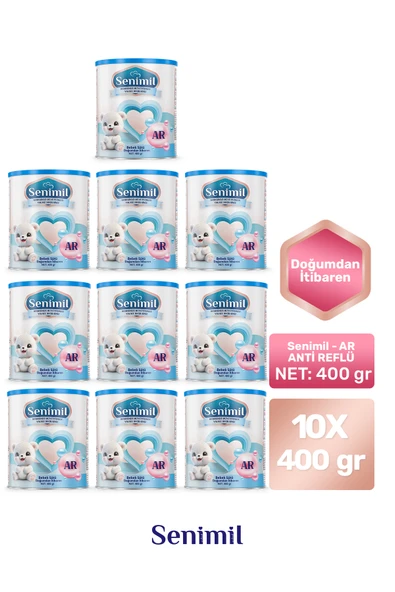 SENİMİL ANTİ-REFLÜ (AR) BEBEK SÜTÜ 400 GR  10 LU AVANTAJ PAKETİ ürün görseli 1