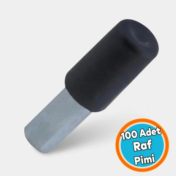 (100 ADET) Raf Pimi Plastik Başlı Cam Tutucu Çivisi Mobilya Dolap Pimi Siyah ürün görseli 1