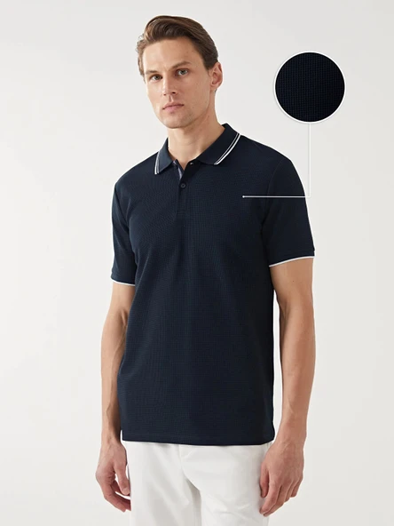 LC WAIKIKI Lacivert Polo Yaka Kısa Kollu Erkek Tişört ürün görseli 1