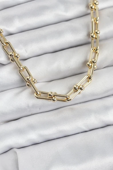 Pirinç Gold Renk Tifani Model Kadın Kolye ürün görseli 1