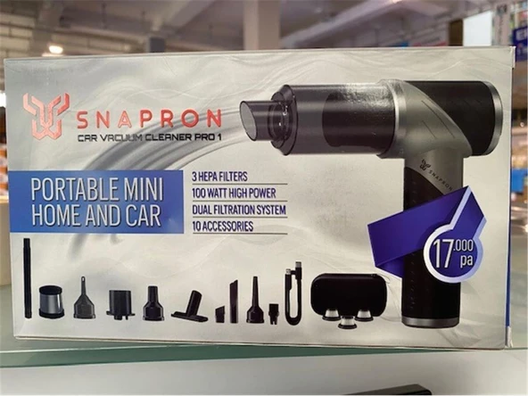 Snapron SNV-3000 17000PA 2000Mah 15in1 Güçlü Vakum Ve Üflemeli Şarjlı Katlanabilir Araç Süpürgesi ürün görseli 1