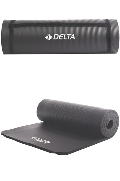 Delta Konfor Zemin 10 mm Taşıma Askılı Pilates Minderi Yoga Matı- Antrasit ürün görseli 1