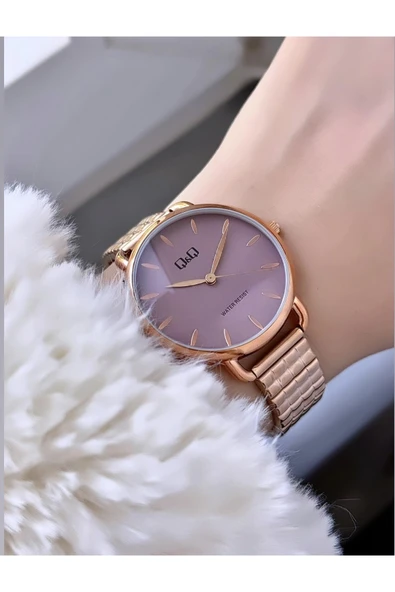 Kadın Rose Gold Metal Kordon Kol Saati ürün görseli 1