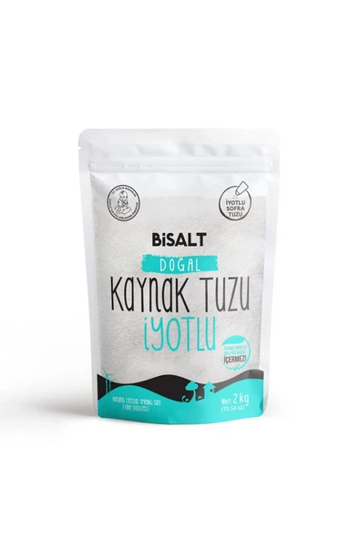 Bisalt Doğal Kaynak Tuzu 2000 gr İnce & İyotlu ürün görseli 1