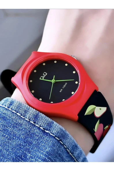 Unisex Su Geçirmez Plastik Kordon Kol Saati  Siyah ürün görseli 1