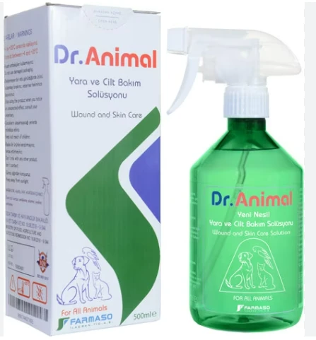 Dr. Animal 500 ML Kedi ve Köpek Yara, Göz, Kulak ve Mantar Bakım Solüsyonu (Yalanabilir Antiseptik) ürün görseli 1