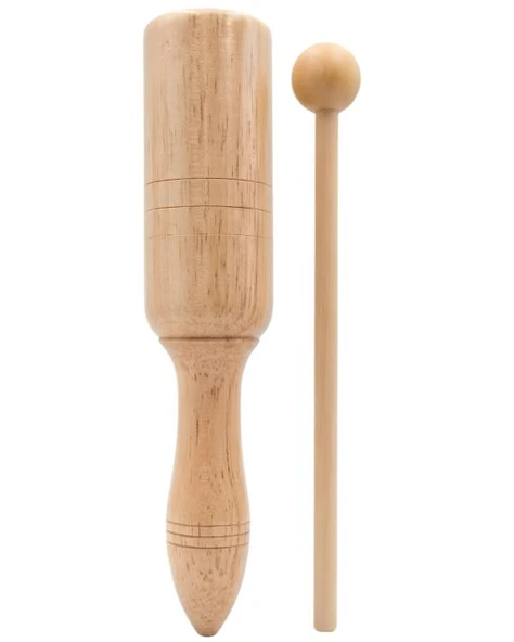 Temel Ahşap Agogo Ritim Müzik Aleti 20 cm BY11-18 ürün görseli 1