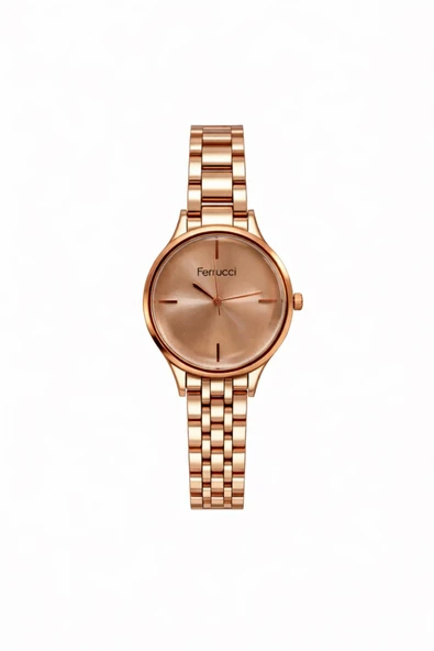 Kadın Rose Gold Metal Kordon Rose Gold Kadran Kol Saati 2 Yıl Garantili  Rose ürün görseli 1