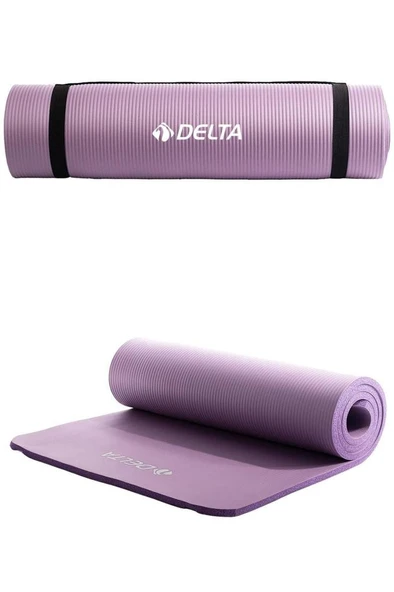 Delta Konfor Zemin 10 mm Taşıma Askılı Pilates Minderi Yoga Matı - Mor ürün görseli 1