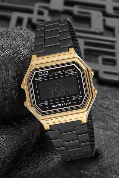Unisex Retro Kol Saati M173  Siyah Sarı ürün görseli 1