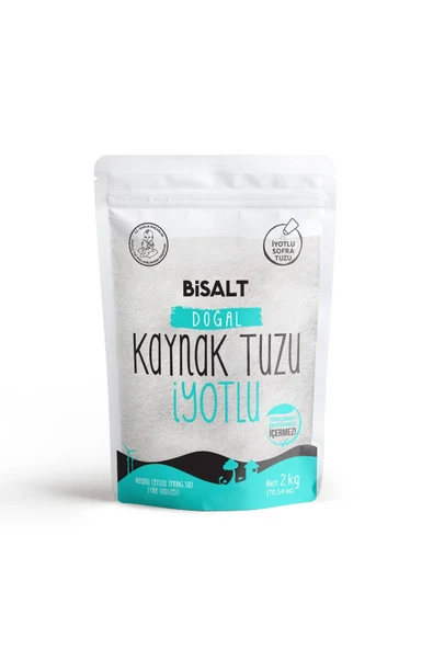Bisalt Doğal Kaynak Tuzu 2000 gr İnce & İyotlu ürün görseli 1