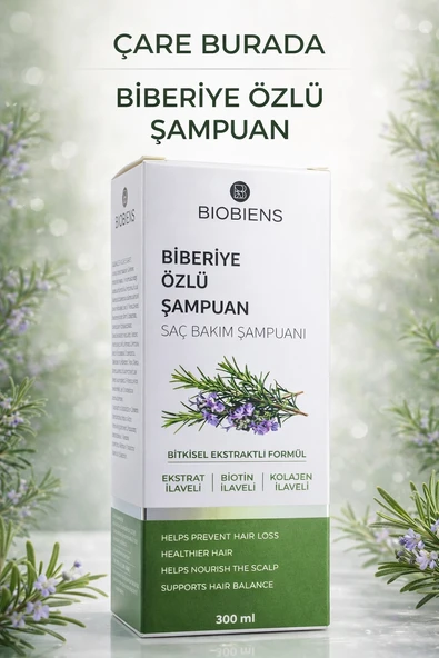 Biberiye Özlü Şampuan 330 Ml (Biotin & Kolajen İlaveli) ürün görseli 1