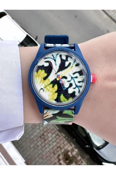 Unisex Su Geçirmez Plastik Kordon Kol Saati  Lacivert ürün görseli 1