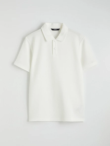 XSIDE Ekru Polo Yaka Erkek Tişört - Resim 5