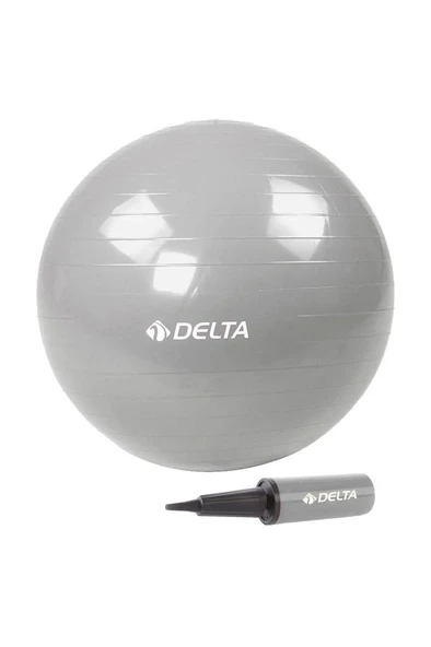 Delta 65 cm Gümüş Renk Pilates Topu + Pompa JRS660 silver ürün görseli 1