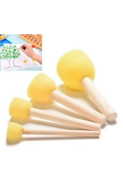 2 Paket Sünger Tampon Fırça 4'lü - Resim 2