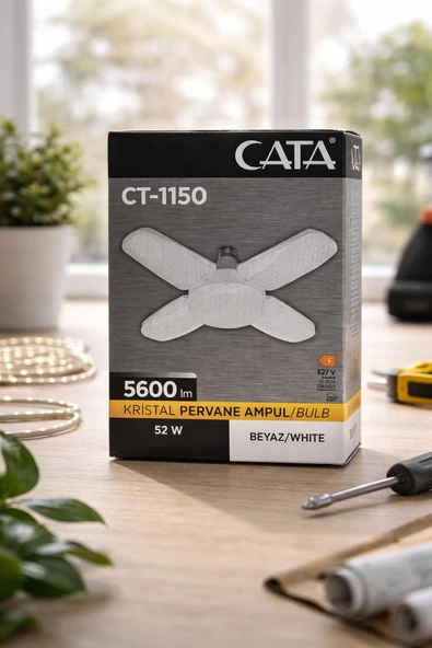 Cata Kristal Pervane Ampul Güçlendirilmiş ışık Pervane bulb 6500K beyaz ışık CT-1150 ürün görseli 1