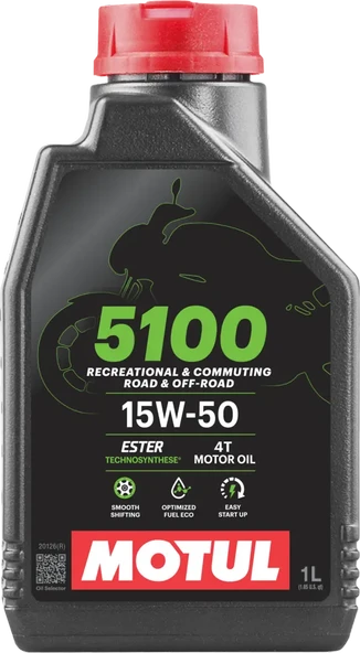 Motul 5100 15W-50 4T 1 lt Motosiklet Yağı ürün görseli 1