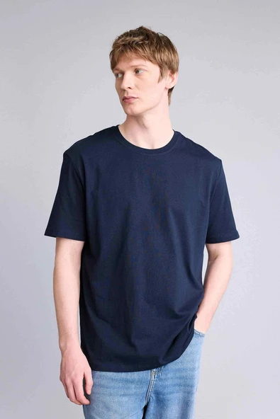 Defacto V7699AZNV64 Lacivert NEW REGULAR FIT %100 Pamuk Basic Tişört ürün görseli 1