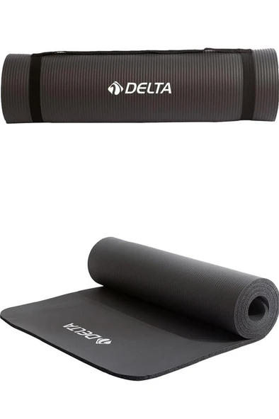 Delta Konfor Zemin 10 mm Taşıma Askılı Pilates Minderi Yoga Matı - siyah ürün görseli 1