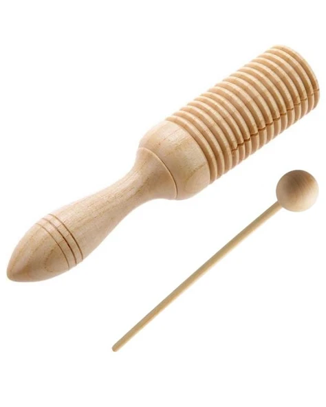 Temel Ahşap Guiro Ritim Müzik Aleti 19 cm BY11-19 ürün görseli 1